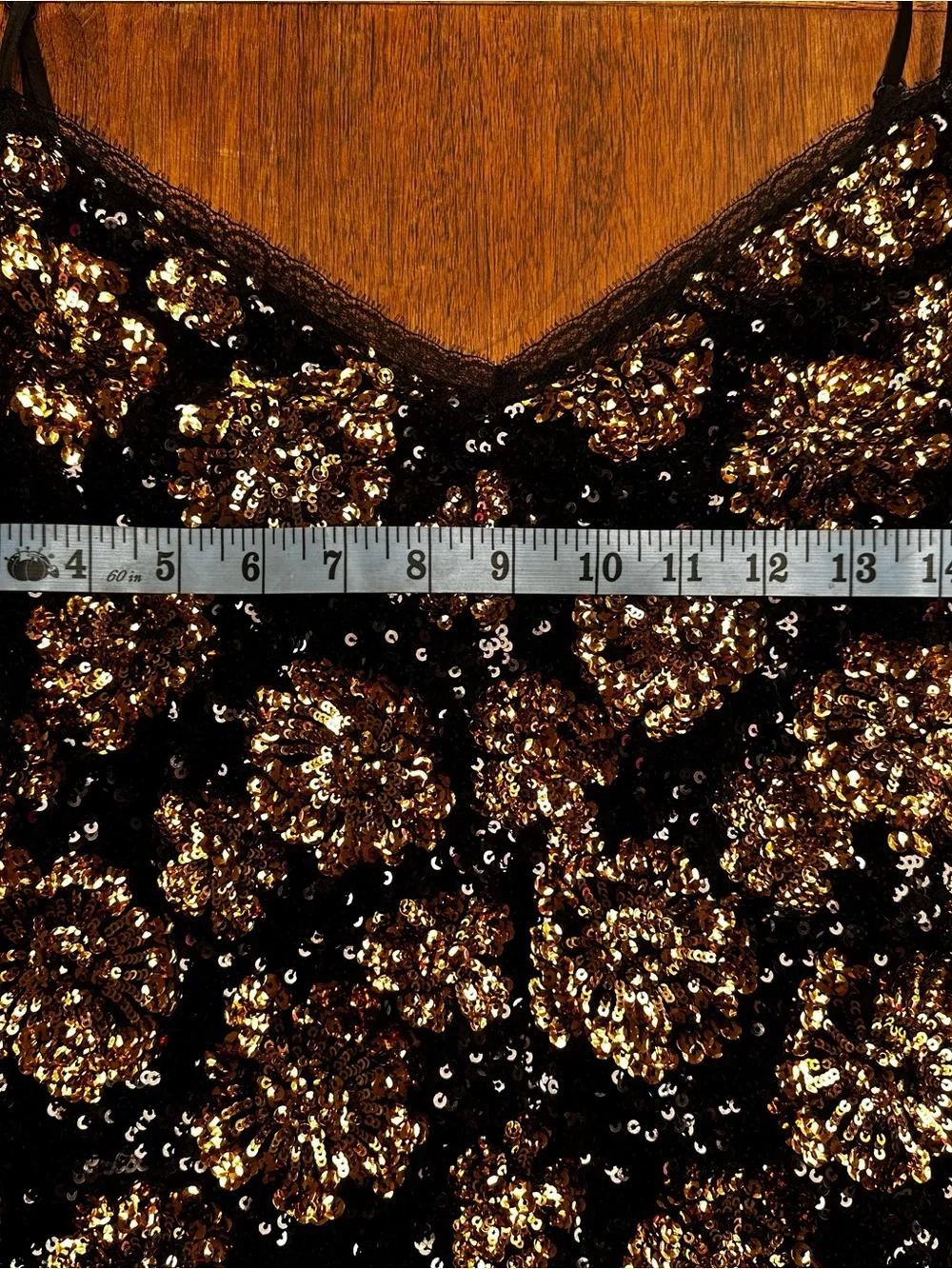 J Crew Black and Gold Sequined Cocktail Dress